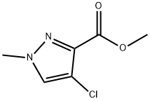 4-氯-1-甲基-1H-吡唑-3-羧酸甲酯 结构式