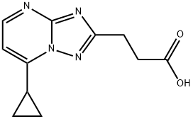 3-(7-Cyclopropyl-[1,2,4]triazolo[1,5-a]pyrimidin-2-yl)propanoic acid 结构式