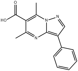 5,7-Dimethyl-3-phenylpyrazolo[1,5-a]pyrimidine-6-carboxylic acid 结构式