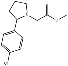 2-(2-(4-氯苯基)吡咯烷-1-基)乙酸甲酯 结构式