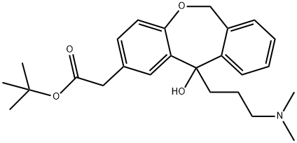 tert-butyl 2-(11-(3-
(dimethylamino)propyl)-11-hydroxy-6,11-dihydrodibenzo[b,e]oxepin-2-yl)acetate 结构式