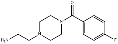 (4-(2-氨基乙基)哌嗪-1-基)(4-氟苯基)甲酮 结构式