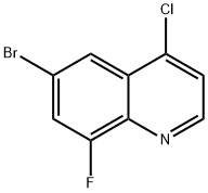 6-溴-4-氯-8-氟喹啉 结构式