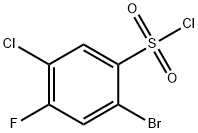 2-Bromo-5-chloro-4-fluorobenzenesulfonyl chloride 结构式