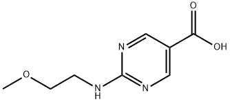 2-(2-Methoxy-ethylamino)-pyrimidine-5-carboxylic acid 结构式
