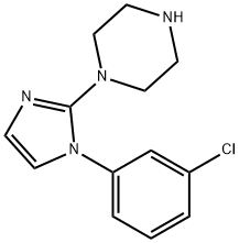 1-(1-(3-氯苯基)-1H-咪唑-2-基)哌嗪 结构式