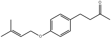4-{4-[(3-甲基丁-2-烯-1-基)氧代]苯基}丁烷-2-酮 结构式