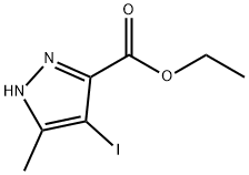 4-碘-5-甲基-1H-吡唑-3-羧酸乙酯 结构式