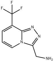 (8-(trifluoromethyl)-[1,2,4]triazolo[4,3-a]pyridin-3-yl)methanamine 结构式