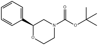(S)-tert-butyl 2-phenylmorpholine-4-carboxylate 结构式