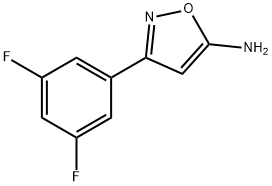 3-(3,5-二氟苯基)-1,2-噁唑-5-胺 结构式
