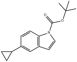 tert-butyl 5-cyclopropyl-1H-indole-1-carboxylate 结构式