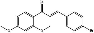 (2E)-3-(4-bromophenyl)-1-(2,4-dimethoxyphenyl)prop-2-en-1-one 结构式