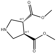 Dimethyl trans-(+/-)-pyrrolidine-3,4-dicarboxylate 结构式