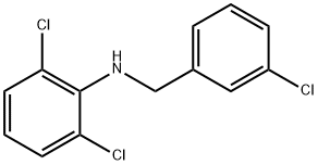 2,6-二氯-N-(3-氯苄基)苯胺 结构式