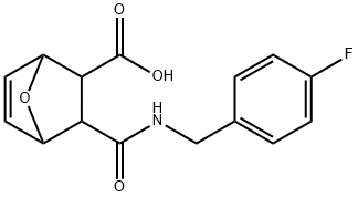 2-[(4-fluorophenyl)methylcarbamoyl]-7-oxabicyclo[2.2.1]hept-5-ene-3-carboxylic acid 结构式