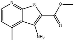 3-Amino-4-methyl-thieno[2,3-b]pyridine-2-carboxylic acid methyl ester 结构式