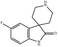 5-氟螺[二氢吲哚-3,4'-哌啶]-2-酮 结构式