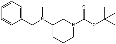 3-(苄基(甲基)氨基)哌啶-1-甲酸叔丁酯 结构式