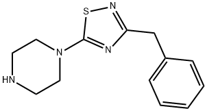 1-(3-benzyl-1,2,4-thiadiazol-5-yl)piperazine 结构式
