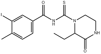 N-(2-ethyl-3-oxopiperazine-1-carbothioyl)-3-iodo-4-methylbenzamide 结构式