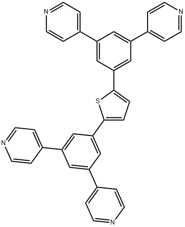 2,5-双[3,5-二(4-吡啶基)苯]噻吩 结构式
