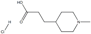 3-(1-甲基哌啶-4-基)丙酸盐酸盐 结构式