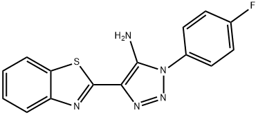 5-Benzothiazol-2-yl-3-(4-fluoro-phenyl)-3H-[1,2,3]triazol-4-ylamine 结构式