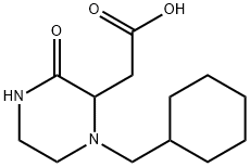 [1-(cyclohexylmethyl)-3-oxo-2-piperazinyl]acetic acid 结构式