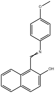 2-Naphthalenol,1-[[(4-methoxyphenyl)imino]methyl]- 结构式