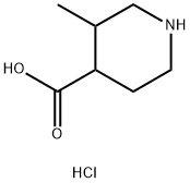 3-METHYLPIPERIDINE-4-CARBOXYLIC ACID HYDROCHLORIDE 结构式