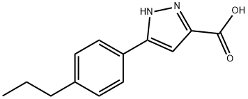 5-(4-propylphenyl)-1H-pyrazole-3-carboxylic acid 结构式