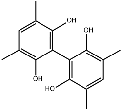 3,3',5,5'-tetramethyl-biphenyl-2,2',6,6'-tetraol 结构式