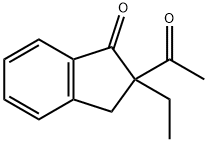 2-乙酰基-2-乙基-1-茚酮 结构式