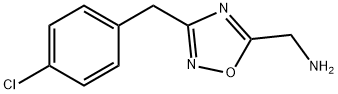 C-[3-(4-Chloro-benzyl)-[1,2,4]oxadiazol-5-yl]-methylamine 结构式