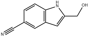 2-(羟甲基)-1H-吲哚-5-腈 结构式