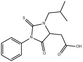 (3-Isobutyl-5-oxo-1-phenyl-2-thioxo-imidazolidin-4-yl)-acetic acid 结构式