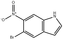 5-溴-6-硝基-1H-吲哚 结构式