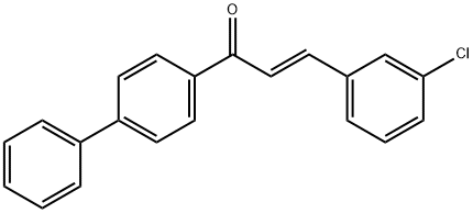 (2E)-1-{[1,1-biphenyl]-4-yl}-3-(3-chlorophenyl)prop-2-en-1-one 结构式