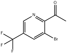 2-乙酰基-3-溴-5-三氟甲基吡啶 结构式