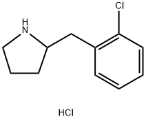 2-[(2-氯苯基)甲基]吡咯烷盐酸 结构式