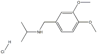 (3,4-二甲氧基苯基)甲基](丙-2-基)胺盐酸盐 结构式