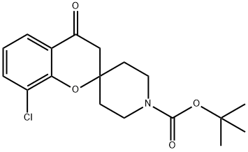 8-氯-4-氧代螺[苯并二氢吡喃-2,4 '-哌啶]-1 '-羧酸叔丁酯 结构式