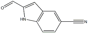 2-甲酰基-1H-吲哚-5-甲腈 结构式