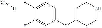 4-(3,4-二氟苯氧基)哌啶盐酸盐 结构式