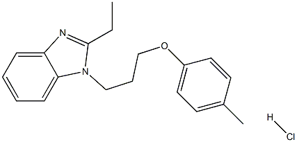 2-ethyl-1-[3-(4-methylphenoxy)propyl]benzimidazole:hydrochloride 结构式