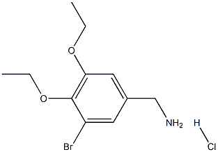 (3-溴-4,5-二乙氧基苯基)甲胺盐酸盐 结构式