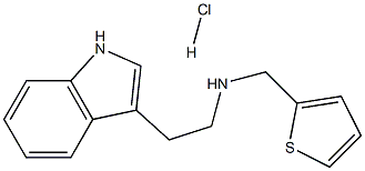 [2-(1H-indol-3-yl)ethyl][(thiophen-2-yl)methyl]amine hydrochloride 结构式