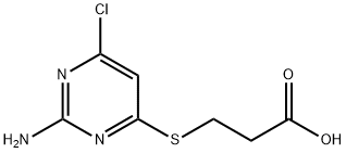 3-(2-amino-6-chloropyrimidin-4-ylthio)propanoic acid 结构式