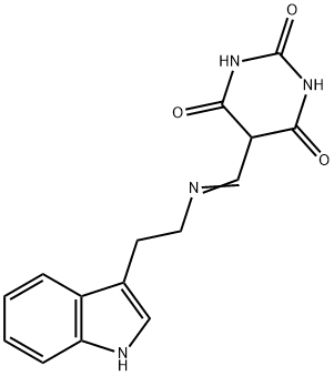 5-{[2-(1H-Indol-3-yl)-ethylimino]-methyl}-pyrimidine-2,4,6-trione 结构式